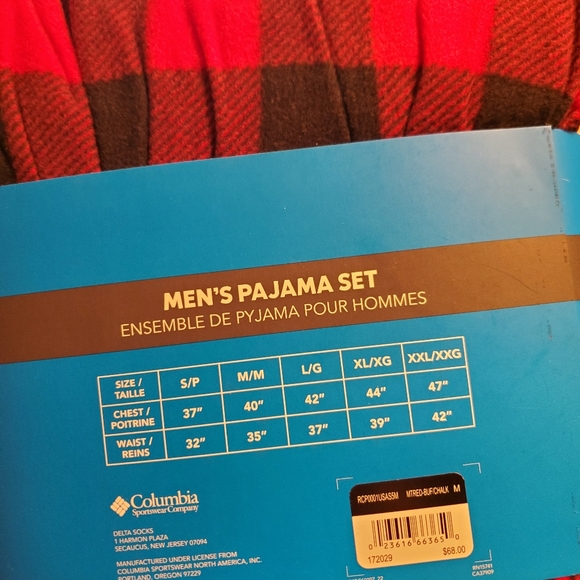 Columbia men's matching Buffalo plaid pajamas sets - Picture 2 of 3